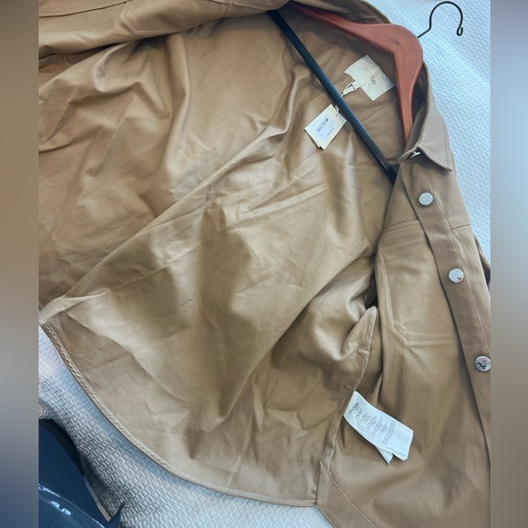 Maje Belted Shirt Jacket in Camel Size US S - Picture 15 of 16